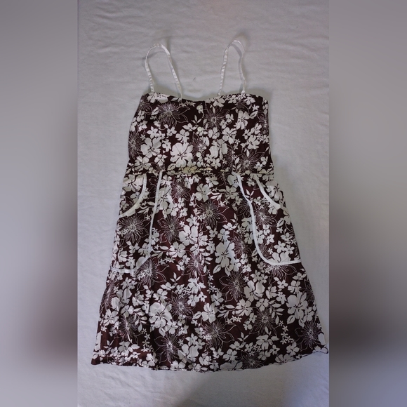 Floral Summer Dress Retro 70's Summer Fashion Apparel Everyday Pockets Large - Picture 2 of 15